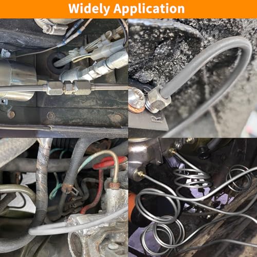 MuHize 25 ft 3/16" Brake Line Repair Kit, Zinc Coated Steel Line with Tube Bender, Double & Single Flaring Tool, Tube Cutter, 16 Fittings & 4 Unions for Cars, Trucks, SUVs - size: Sliver Brake Line Tool Kit with Tube Cutter