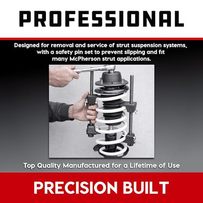 Powerbuilt Strut Spring Compressor Kit, Remove and Install Coil Springs, Tighten Compressor, Car Repair, 2 Piece, Storage Case 648627 - style: 5 Piece