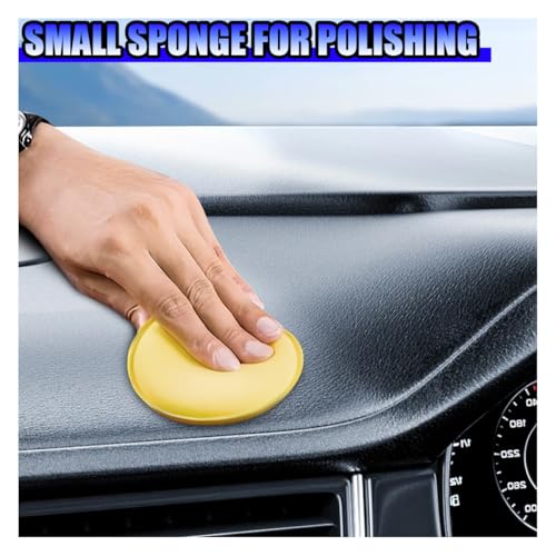 Car Wax Applicator Pads, 3.93 Inch Soft Buffing & Detailing Foam Pads, Round Sponge Fine Polishing Pad, Auto Cleaning Tool for Applying Waxes, Polishes & Dressings (6PCS) - size: 6PCS