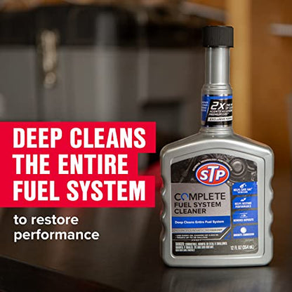 STP Direct Injection Fuel Injector Cleaner, Advanced Synthetic Technology Fuel Cleaner Dissolves Hardened Deposits that Accumulate on Injectors, 12 Oz, STP - style: Fuel System Cleaner
