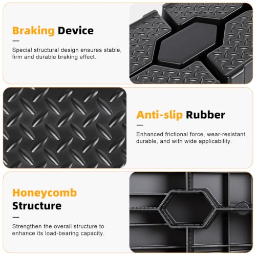 5000 LBS Heavy Duty Car Service Ramps, 17 Degree Low Profile Sloped Vehicle Ramp with Anti-Slip Textured Tread for Oil Changes Pickup Truck ATV Motorcycle Maintenance