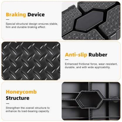 5000 LBS Heavy Duty Car Service Ramps, 17 Degree Low Profile Sloped Vehicle Ramp with Anti-Slip Textured Tread for Oil Changes Pickup Truck ATV Motorcycle Maintenance