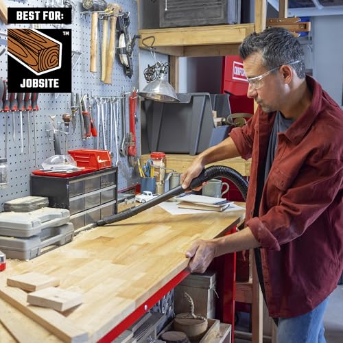 CRAFTSMAN CMXZVBE38786 1-1/4 in. Wet Dry Shop Vacuum Attachment Kit | Industrial-Grade Flexible Crevice Tool for Cleaning Tight Spaces, Fits 1-7/8 in. and 2-1/2 in. Hose Diameters
