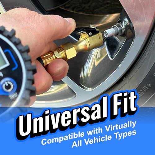 Chuck Mates Premium 1/4" NPT Quick-Connect Tire Chuck, Closed-Flow (1 Pack) | Skip the Teflon tape with SimpleSeal hose connection - size: 1 Pack NPT Closed-Type