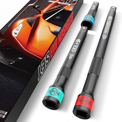 3 Pcs 1/4" Drive Impact Extension Bar Set, 2" 4" 6" Length Socket Extension, CR-V Steel, Narrow and Deep Areas in Bicycle, Automotive Repair or Industrial Operations - size: 1/4" 2-Inch 4-Inch 6-Inch