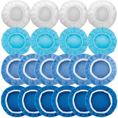 BFXM 20PCS Car Buffer Pads Set, 9-10 Inch Buffing Pads for Orbital Buffer | Microfiber Buffing Pads, Polishing Pads, Car Accessories for Polishing, Waxing and Cleaning - color: L