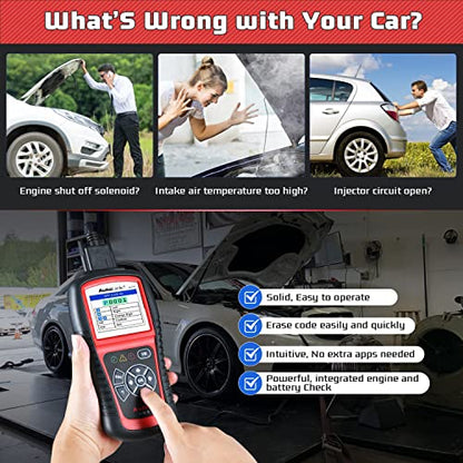 Autel AutoLink AL519 OBD2 Scanner Enhanced Mode 6 Car Diagnostic Tool Check Engine Code Reader CAN Scan Tool, Advanced Ver. of AL319 - color: Red