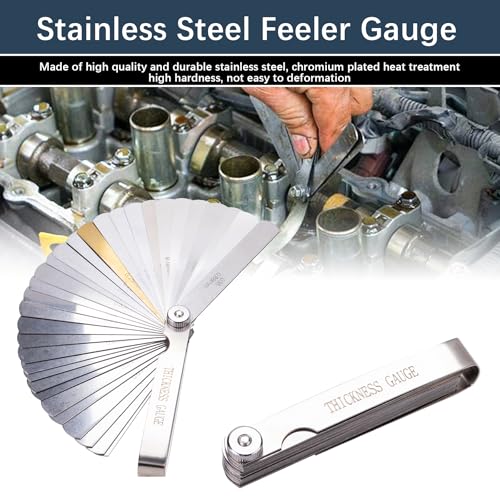 Piston Ring Compressor Tool Car Engine Piston Ring Installer Removal Kit Adjustable Sizes From 2-1/8 Inches To 7 Inches，with Piston Installer Plier and Stainless Steel Feeler Gauge