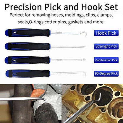 Trim Removal Tool Kit, 200PCS AutoTrim Removal Set, Plastic Panel Fastener Removal Tool, Car Trim Removal Kit for Car/Trim/Panel/Door/Audio/Auto Clip Pliers/Terminal Removal Tool Kit (Blue) - color: Blue -200PCS