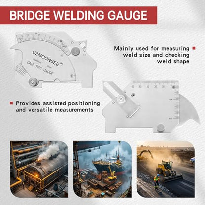 MG-8 Cam-Type Fillet Weld Gauge Stainless Steel Bridge cam Welding Inspection Ruler