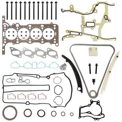 HS26540PT-1 Timing Chain Kit & Head Gasket Set & Head Bolts | Fit For Chevy Cruze Sonic Trax Buick Encore 1.4L Turbo 2011-2021 OE# HSCV001 CS46201 ES72474 - size: 1.4L Timing chain w/ Head gasket set