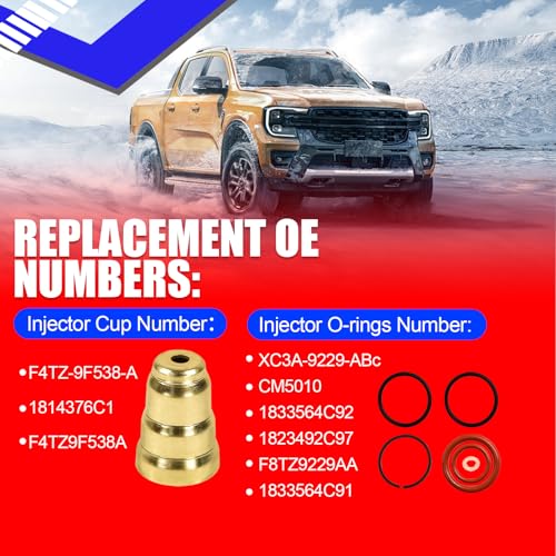 SMMS Injector Sleeve Cup Installation Removal Tool Kit with Sleeves & Brushes For ford 1994-2003 7.3L Replaces OE: F4TZ9F538A