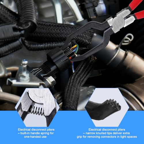 5PCS Electrical Disconnect Pliers for Cars, Hose Clamp Pliers | Automotive Electrical Disconnect Pliers, Connector Removal Tools for Fuel Line/MAF Sensor/Electrical Terminals/Lgnition Coil