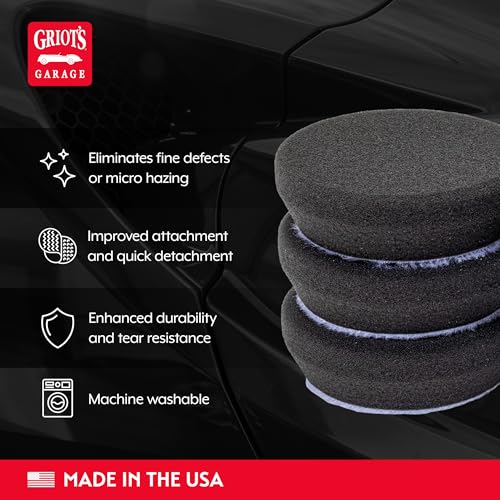 Griot's Garage BOSS 2” Finishing Foam Pads for Car Polishing and Detailing, Buffing Pads for Light Scratch Removal, Auto Wax, and Sealant Application, Set of 4 - size: 2 Inch Pads (Set of 4)