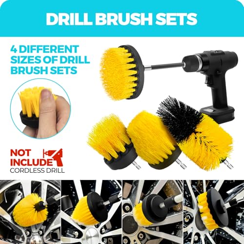 ALFLOD 30Pcs Car Detailing Kit for Interior, Exterior and Wheel Cleaning | Brushes, towels, wash mitt, cleaning gel, detail brushes and extendable-handle duster for vehicle, home and office care tasks