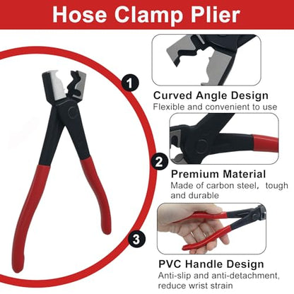CV Boot Clamp Pliers, Clic R Clamp Pliers with Spring Gate Design & Non-Slip Handles for Automotive EVAP/Fuel System Repairs