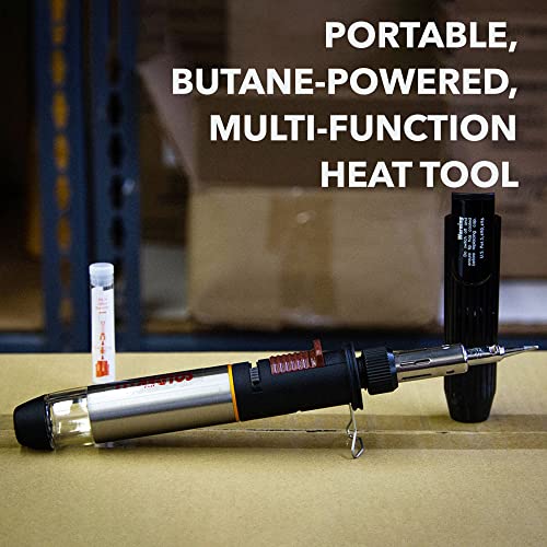 Solder-It SolderPro 120 Soldering Iron Kit (PRO-120K) | Multi-Function Butane Heat Tool with Tips and Case | Cordless and Portable Soldering Gun | Home Improvement Tools and Soldering Kit Essential