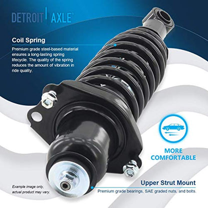 Detroit Axle - 4 Front & Rear Struts for 2003-2008 Toyota Corolla | Complete Quick Install Ready Struts w/Coil Springs Assembly 2004 2005 2006 2007 Replacement Suspension Strut Shock Kit - size: 10034-4/Pair