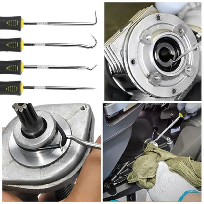 Precision Pick and Hook Set, Automotive Pick Tool Set for Car Auto Oil Seal O Ring Seal Gasket Pick Mini Hooks Puller Remover Perfect for Electronic Tools Extended Tool Life