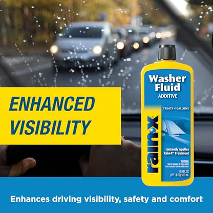 Rain-X RX11806D Washer Fluid Additive-16.9 fl. oz, 500. ml - size: 16.9 Fl Oz (Pack of 1)