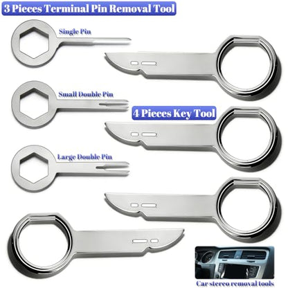 WMYCONGCONG 25 PCS Auto Trim Removal Tool Car Panel Dashboard Door Audio Trim Removal Tool Kit Auto Fastener Clip Removal Tools Hook and Pick Set for Car Audio Dash Door Panel Dashboard