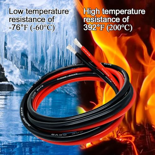 GRZWAYS Jumper Cables with Adapter Compatible with Mil.Waukee M18 18V Battery Jumper Starter, Automotive Booster Cables 2ft 8AWG Cable Power Tool Line, Silicone Wire Temperature Resistance 392℉ - size: 2FT