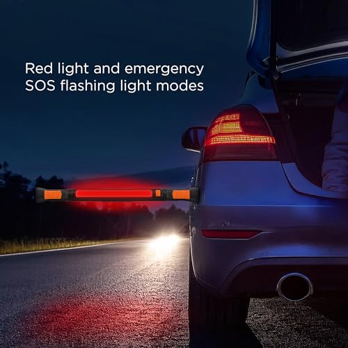 BLACK+DECKER Magnetic LED Light Bar & 2600mAh Power Bank, Adjustable 1400 Lumens COB Utility Work Light, 4 Modes, 360° Rotation, Dual Hooks, IK07 Shock-Resistant, Indoor/Outdoor IP54 Weather-Resistant