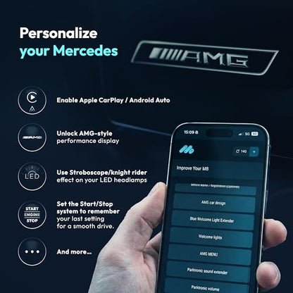 MBito Professional OBD2 Scanner Bluetooth | Compatible with W204 W205 W212 W213 C117 X253 W166 | Vehicle Diagnostics & Coding 2008-2024 | iOS Android