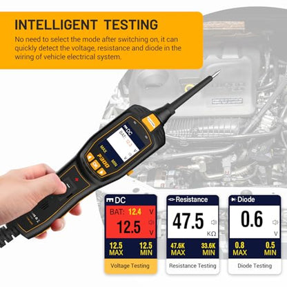 P300 Circuit Breaker Finder Tool & Fuel Injector Tester | Relay & Fuse Tester, Circuit Tracer with 40FT Cable, Smart Auto Detect, Battery Diagnostic for 12V 24V Cars Trucks & Trailers