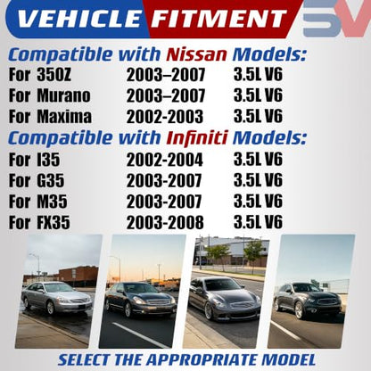 Engine VQ35DE 3.5L V6 Timing Chain Kit w/VVT Gear Tensioner & Water Pump | Fit For Nissan 350Z Maxima Murano 2003-2007, Infiniti FX35 M35 G35 I35 2003-2007 Replace OE#13028AL510, 21010AL525 - size: Timing Chain Kit,Water Pump 3.5L