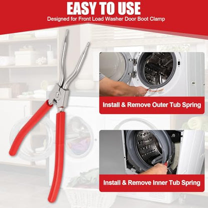383EER4001A Spring Expansion Tool Compatible with LG Washing Machine | Washer Inner/Outer Tub Spring Removal Tool Replacement, Spreads to 4.1" - color: Red(2" to 4.1")