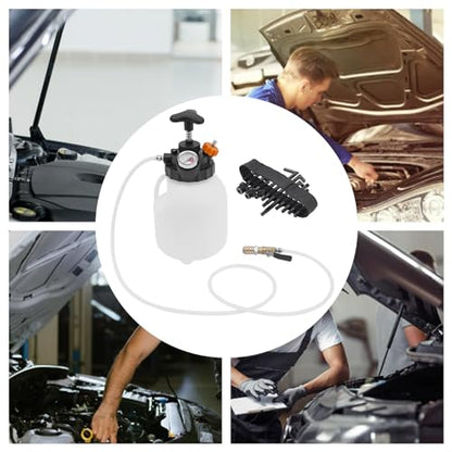 Manual Transmission Fluid Pump, 3L Manual ATF Filler System Automotive Transmission Fluid Transfer Pump with 12pcs System Adapters for Gearbox Oil Filling Changing