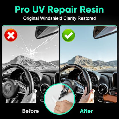 Car Windshield Crack Repair Kit - 2026 Upgrade Glass Repair Kit | Cracks Gone Glass Remover Fluid for Quick Fix Windshields, Windows, Mirrors
