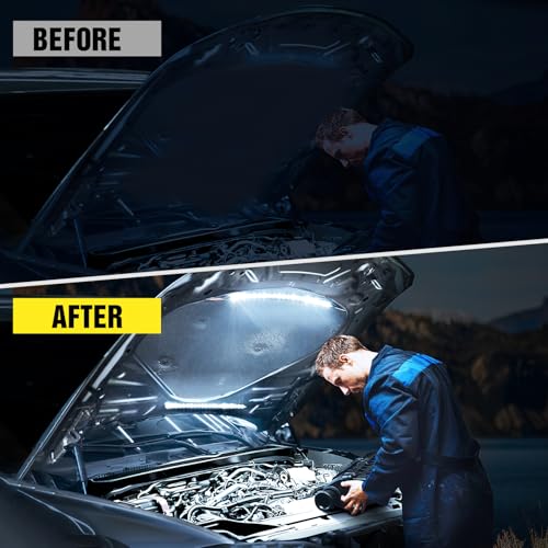 Nilight 2pcs Under Hood Light Strip 42LED Waterproof Underhood Work Light with On/Off Switch Blade Fuse Engine Bay Repair Light White 12V for Car Truck SUV - size: 15.7 inch 2 pieces