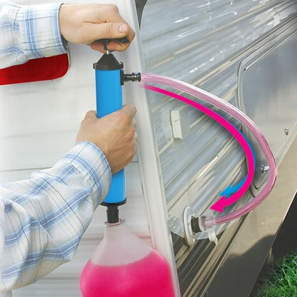 Camco RV Antifreeze Hand Pump Kit - RV Winterizing Kit - Protect RV Plumbing & Simplify The RV Winterizing Process - Manually Pump Antifreeze Directly into The RV Waterline & Supply Tanks (36003)