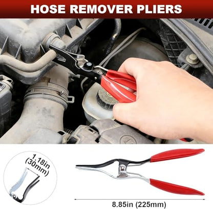 8MILELAKE 8Pcs Fuel Line Disconnect Plier Set, Fuel Line Hose Clamp Removal Pliers, Electrical Disconnect, Push Pin Tools, Relay Puller, Panel Clip Remover & Filter Caliper