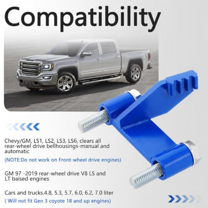 LS Flywheel Locking Tool Compatible with Engines Chevy LS1 LS2 LS3 LS6 LSX | for GM 1997 -2019 Rear-Wheel Drive V8 LS and LT Baised Engines,Cars and Trucks 4.8 5.3 5.7 6.0 6.2 7.0 Liter - color: Blue