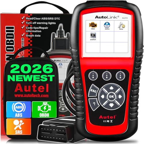 Autel AutoLink AL619 OBD2 Scanner, 2026 ABS SRS CAN Diagnostic Tool | Read/Erase Codes, Check Engine Light, OBDII Live Data & DTC Library | Upgrade for AL519, ML519, ML619 (Vehicle-Specific)