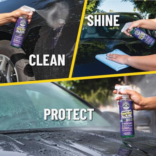 Chemical Guys, Raging Rhino Exterior, Interior & Tire Shine Kit | All-in-one exterior spray, interior cleaner, tire shine, microfiber towels and applicators in a storage bag, giftable set - size: 17.33 Fl Oz (Pack of 3), style: Quick Detailing Kit With Ba
