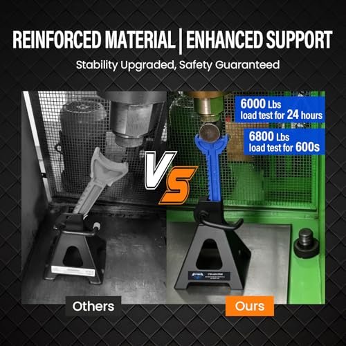 ANTPOWER Jack Stands 3 Ton (6,600 LBs) Heavy Duty Car Jacks Stand,11.2"-16.8" Adjustable Height for Lifting Automotive Small SUV, Pickup 1 Pair - style: basic