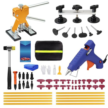 Dent Puller Kit for Cars, Professional Paintless Dent Repair Kit for Auto Body Dent Removal - 59PCS