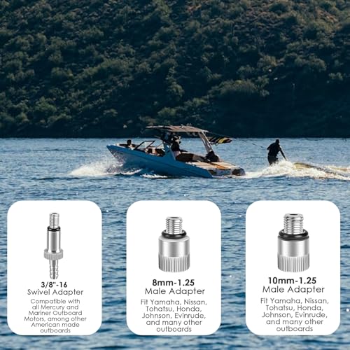 Boat Lower Unit Gear Lube Oil Pump Compatible with Mercury Yamaha Honda Suzuki Evinrude Marine Outboard and MerCruiser OMC Outdrive | Lower Unit Gear Lube Oil Pump Kit With Metal Swivel Adapters fits Mercury Evinrude Honda Outboards and MerCruiser OMC