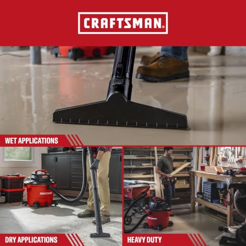 CRAFTSMAN CMXEVBE18695 16 Gallon 6.5 Peak HP Wet Dry Shop Vacuum - size: 16 Gallon 6.5 Peak HP w/Diffuser