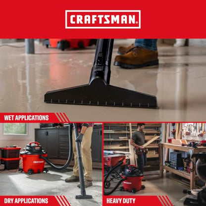 CRAFTSMAN CMXEVBE18595 16 Gallon 6.5 Peak HP Wet Dry Shop Vacuum - size: 16 Gallon 6.5 Peak HP w/4 Dust Bags
