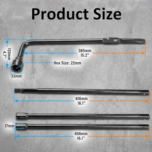 Truck Spare Tire Repair Tool Kit Fit for Chevrolet GMC Silverado Sierra 1500 2500 3500 (2000-2014), Heavy Duty Car Jack Kit Scissor Jack for Car 2 Ton (4,400 lbs), Portable Tire Jack Tool Changing Kit