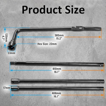 Truck Spare Tire Repair Tool Kit Fit for Chevrolet GMC Silverado Sierra 1500 2500 3500 (2000-2014), Heavy Duty Car Jack Kit Scissor Jack for Car 2 Ton (4,400 lbs), Portable Tire Jack Tool Changing Kit