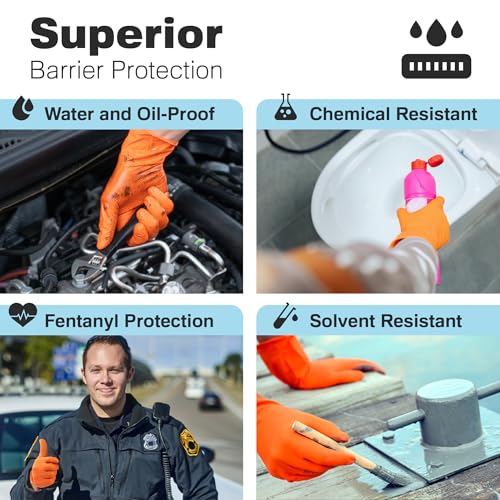Raxwell Nitrile Disposable Gloves - Puncture-Resistant Work Gloves - Diamond Grip for Food Prep, Cleaning & Cooking - size: Small, style: 100 Count