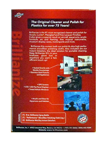 Plastic and Glass Cleaning Kit with Terry Style Microfiber Polishing Cloth