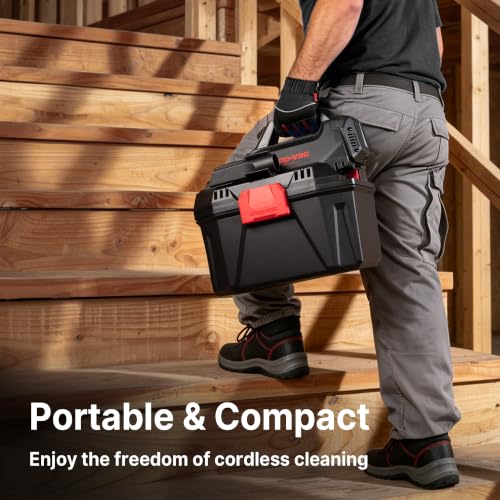 Shop-Vac Cordless 3-in-1 Wet/Dry Vacuum with Detachable Blower, 2 Gallon 20V Shop Vacuum for Car, Garage, Workshop & Jobsite, Charger Included, 5430082