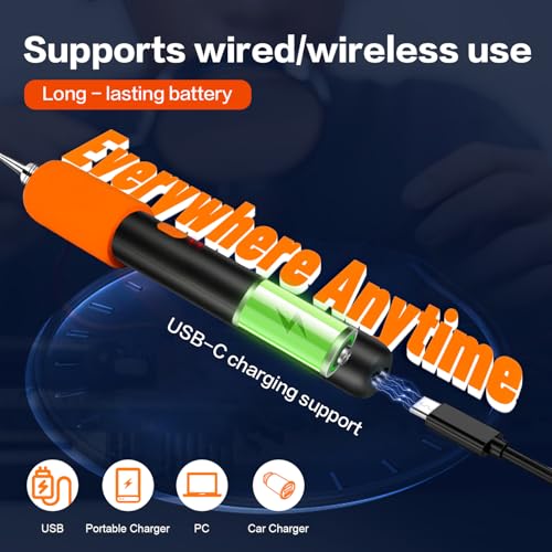 KINGSOM Cordless Soldering Iron Kit, 2 in 1 Corded/Wireless Soldering Iron Cordless, 8 Seconds Fast Heating with Stand Portable, 500°F-842°F Adjustable Temp for DIY, Appliance Repair